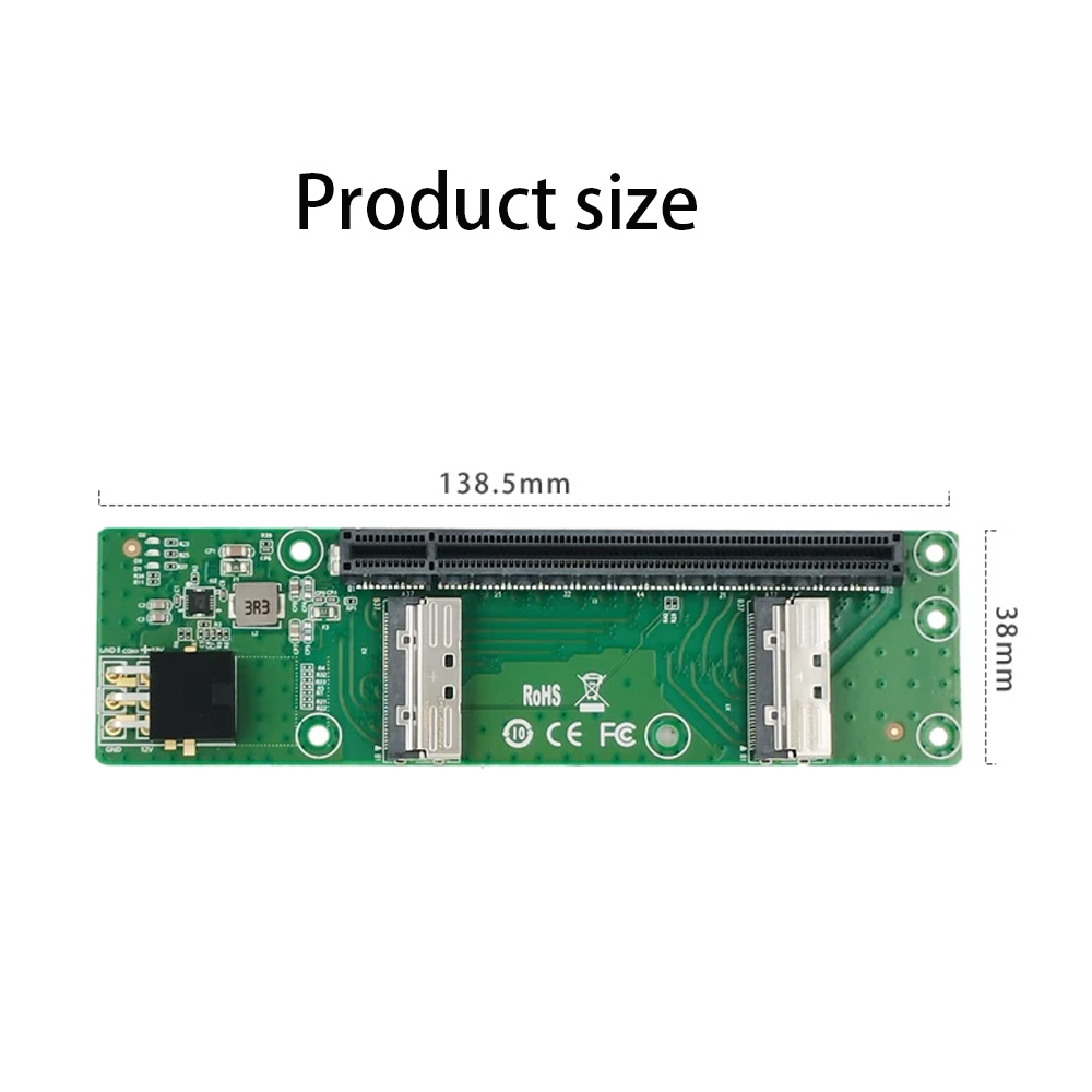 스피디어 2 x MCIO 8i to PCIe 16x 라 - Pcie 5.0 Gpu Riser Cable 리뷰 및 가격